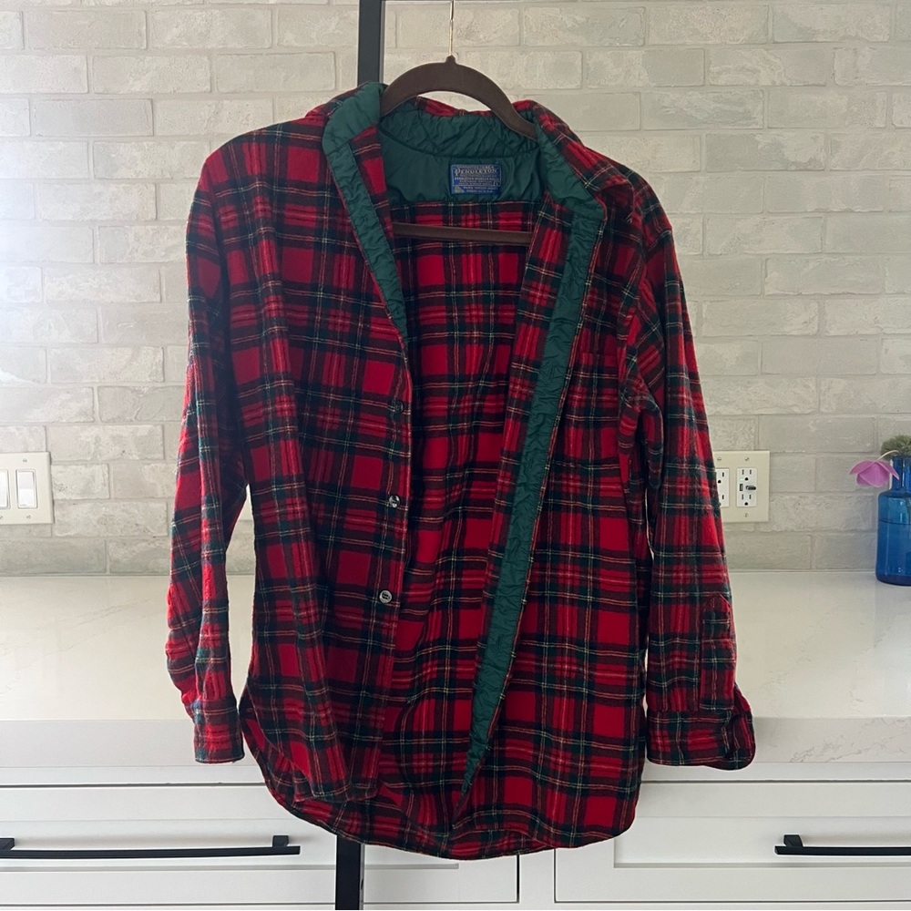 Pendleton Red and Green Plaid Jacket